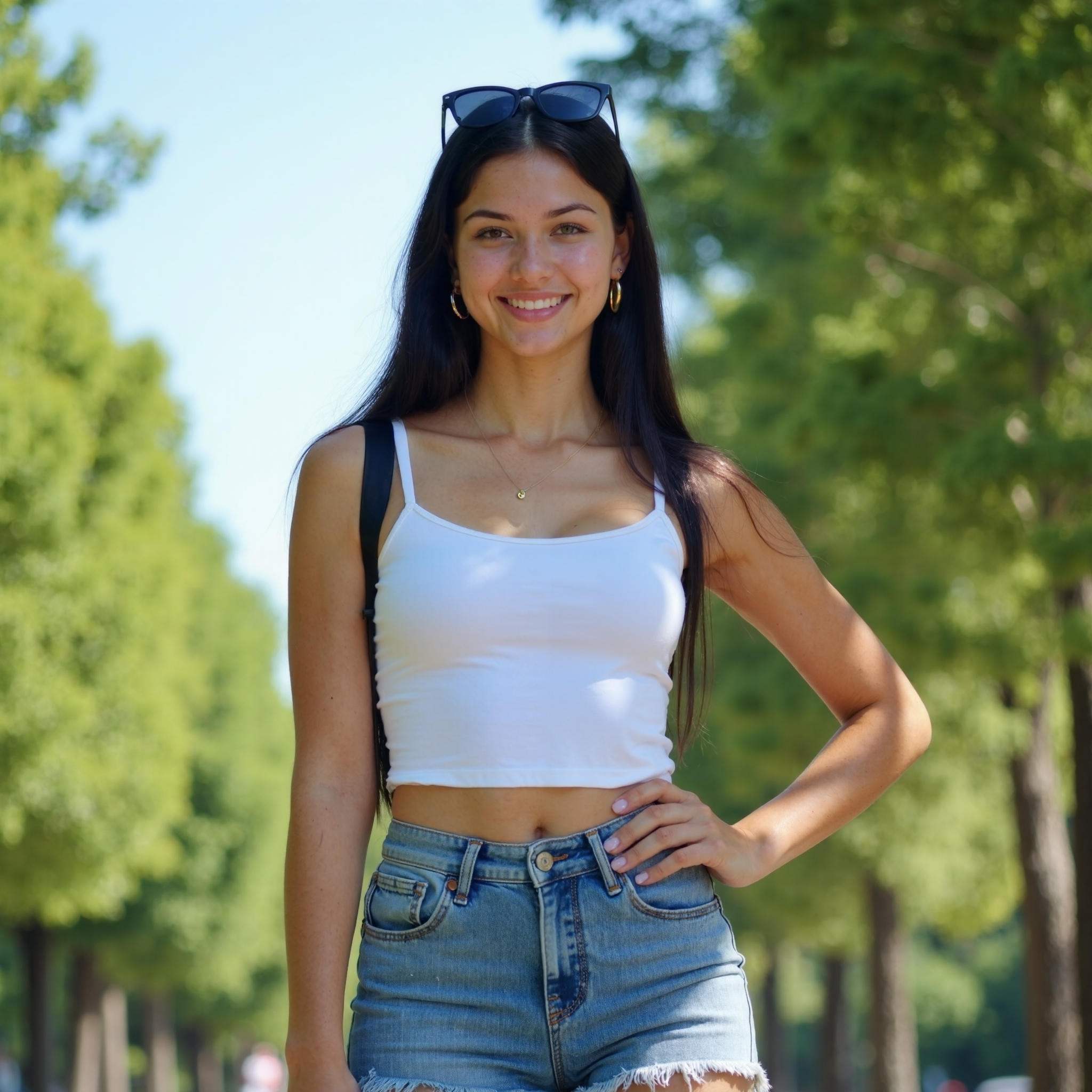 Influencer AI w plenerze